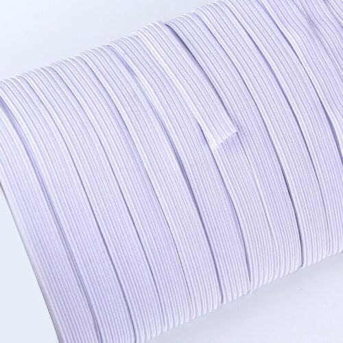 5yards/Lot 3/6mm White and Black High Elastic Sewing Elastic Band Fiat Rubber Band Elastic Ribbon Waist Band Stretch Rope DIY