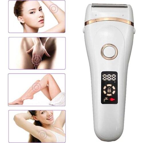 Electric Razor Painless Lady Shaver For Women Bikini Trimmer For Whole Body Waterproof USB Charging LCD Display Wet & Dry Using