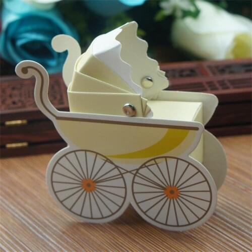 Hot selling 100pcs/lot Baby Shower Paper Candy Box Wedding Favors for wedding decoration