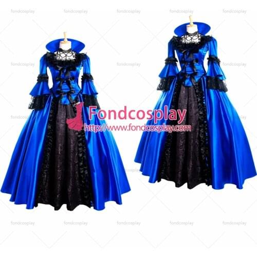 Victorian Rococo Medieval Gown Ball Outfit Gothic Punk Satin Dress Cosplay Costume Tailor-made[G982]