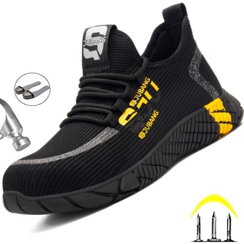 Dropshipping Men Women Steel Toe Safety Shoes Men Lightweight Indestructible Work Shoes Indestructible Work Sneakers Security