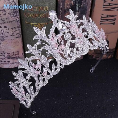 Mamojko Luxury Sparkling Crystal Rhinestone Wedding Tiara Crown for Bridal Jewelry Hot Girls Hair Accessories Big Crown Diadem