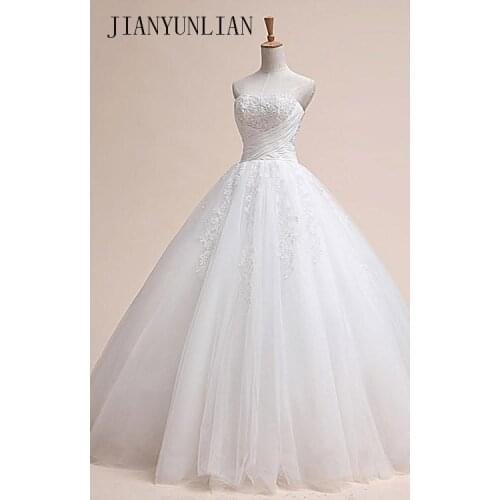 Fashion luxury beading wedding dress 2020 vestido de noiva lace married plus size bride china wedding dresses ball gown casament