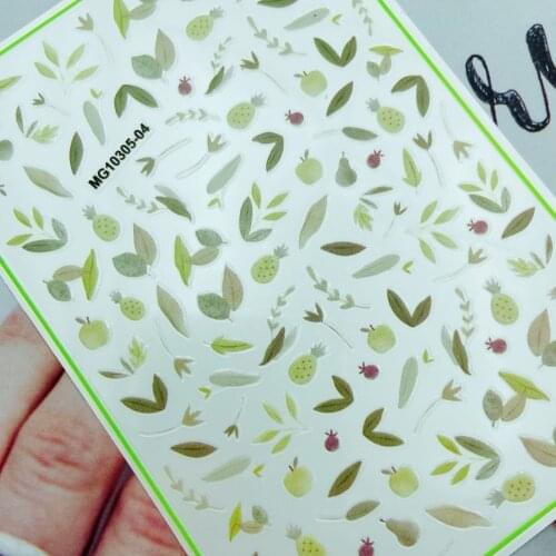 Fashion Hot Selling New Arrival 3d DIY Nail Stickers Thin Traceless Dry Nail Decals Spring Flowers Back Glue Adhesive Nail Art