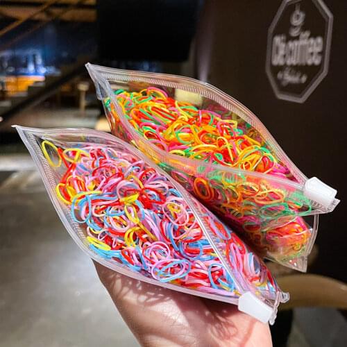 2018 New Child Baby Hair Holders Rubber Bands Elastics Girls Tie Gum Braids Hair Accessories About 1000pcs/bag