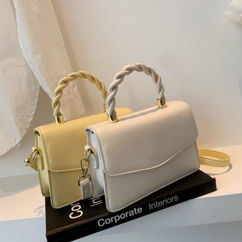 2021 New Korean Version of High-quality Clamshell Portable Small Square Bag Western Style Student Shoulder Messenger Bag Simple