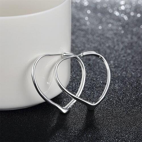 New Arrival 925 Sliver Round Earrings Heart Earrings Beautiful Fashion Earrings For Super Women Charm Jewlery Gift