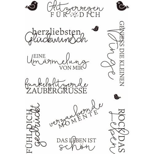 New German Transparent Clear Silicone Stamp/Seal for DIY scrapbooking/photo album Decorative clear stamp sheets A1214