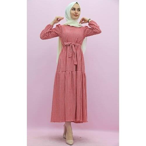 New Season Muslim Dress Women Small Colorful Square Abaya Kaftan Hijab Long Dubai African