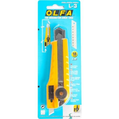 OLFA L-3 18mm Heavy Duty 2-Way Cutter Knife MultiPurpose Utility Knife
