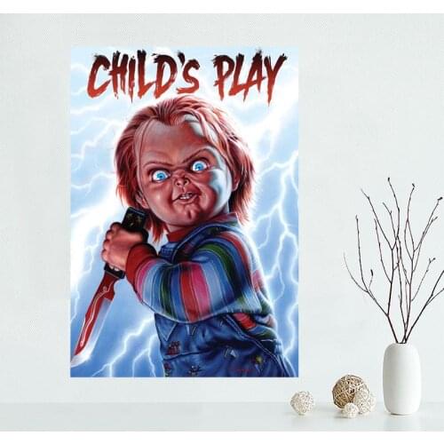 Custom chucky toy childs play movie canvas poster Home Decoration Wall Art New arrival cloth Silk Fabric wall poster print