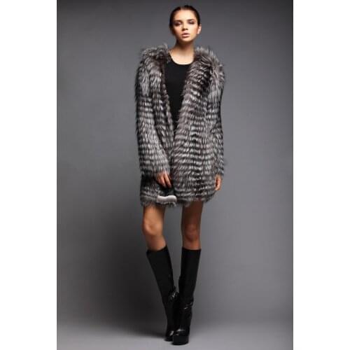 New women genuine real natural fox fur coat fashion waistcoats Fur strip sewed toghter jacket custom big size