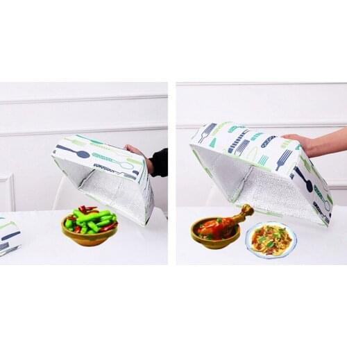 Foldable Food Covers Keep Warm Hot Aluminum Foil Cover Dishes Insulation Utilidades Kitchen Table Accessories Tools
