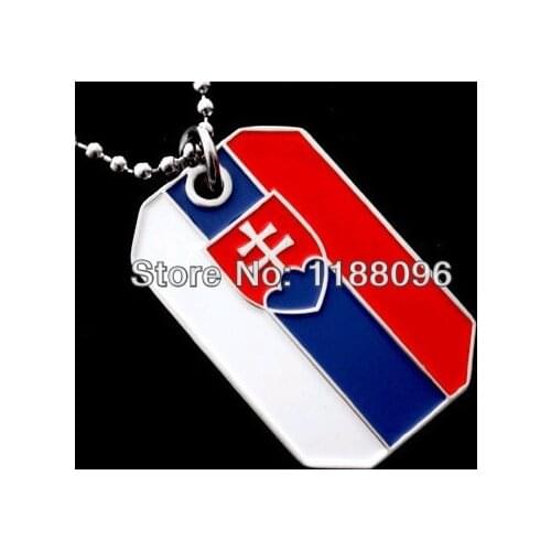 Slovakia flag dog tag hot sales slovakia flag dog tags new metal flag dog tags cheap custom custom you own LOGO dog tag