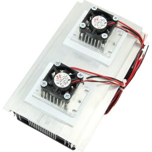 1Pcs Thermoelectric Peltier Refrigeration Cooler DC12V Semiconductor Air Conditioner Dual Fan Cooling System Accessories DIY Kit