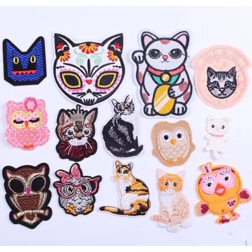 Japanese Lucky Cat Patches Thermal Stickers on Clothes Iron-on Transfers for Clothing Thermoadhesive Patch Diy Applique for Kid