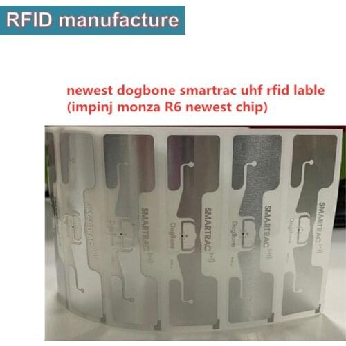 UHF RFID smartrac DogBone tag wet inlay impinj monza r6 chip 840-960mhz long distance rfid label sticker in marathon race