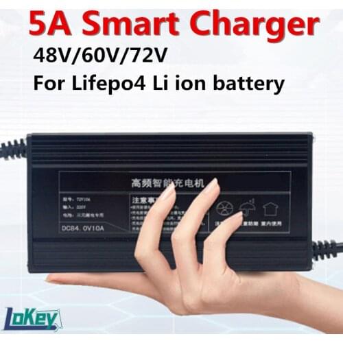 5A Charger 13S 54.6V 14S 58.8V 16S 58.4V 67.2V 17S 71.4V 20S 73V 84V 24S 87.6V Smart Charger 48V 60V 72V for lithium battery