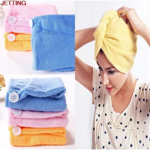 Bathing Absorbent Microfiber Towel Turban Hair-Drying Shower Caps Bathrobe Hat multi colors Hair Wraps for Women Quick-drying