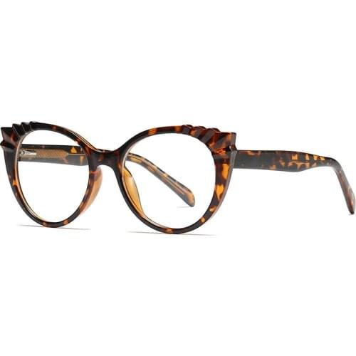 Lady Cat Eye Glasses Frames Creative Design Women TR90 Frame Optical Eyeglasses Fashion Eyewear Anti Blue Light