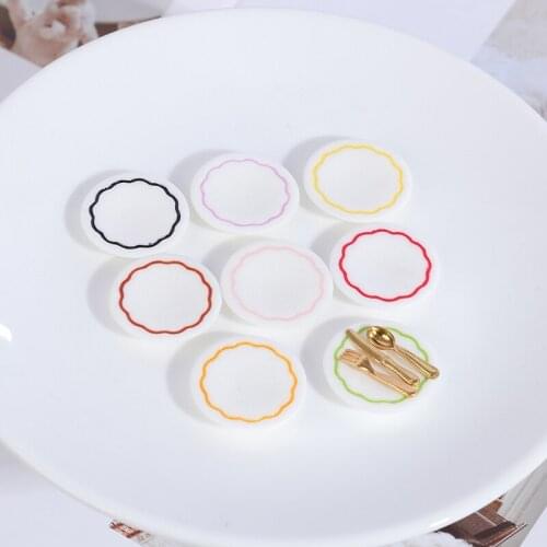 1 set Durable Mini Food Dishes Tableware Miniature Doll House Accessories Dollhouse Trays Plates Doll