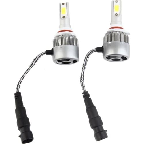 1Pair C6 H10 9005 Car LED Headlamp Bulb Head lights Replace Headlights 4000LM 12-24V 80W 6000K White LED Light