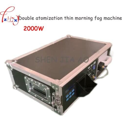 1pc 110 / 220V 2000W dual atomization thin morning fog machine remote control atomizer stage equipment
