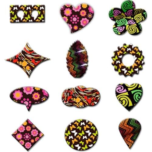 10 sheets Chocolate transfer paper / baking mold sheet / cake decoration free shipping 21*31cm