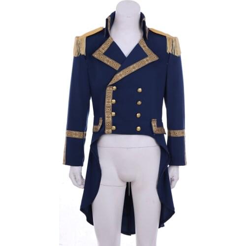 18th Century Mens Medieval Jacket Royal Military Jacket Costume Colonial Tuxedo Hamilton Coat George Washington
