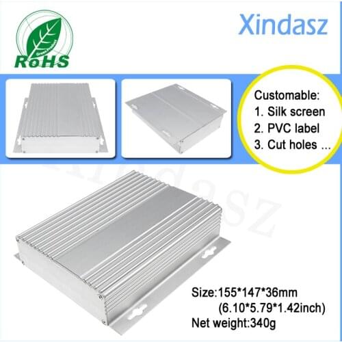 5pcs 155*147*36mm aluminum project enclosure extruded aluminum enclosure aluminum enclosure box external aluminum enclosure