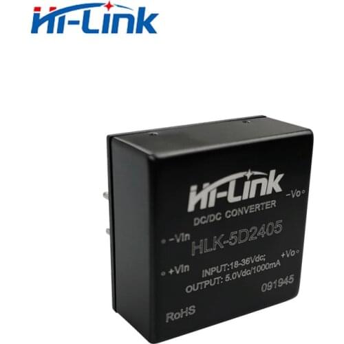 Free Shipping 2pcs/lot 9-18V Input to 5W 24V output DC DC power supplies isolated power module HLK-5D1215 to replace HDD5-24S05A