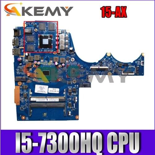 For HP TPN-Q913 15-AX239TX 15-AX DAG35GMB8D0 914775-001 I5-7300HQ 216-0896088 Notebook motherboard Mainboard full test 100% work