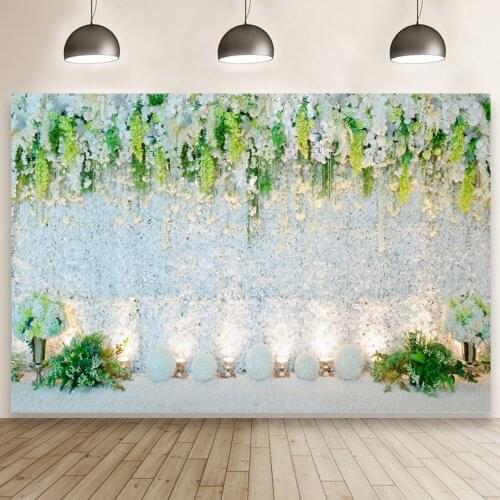 Light Plant Curtain Flower Wall Backdrop Studio Photography Couple Wedding Ceremony Birthday Party Photozone Background Banner