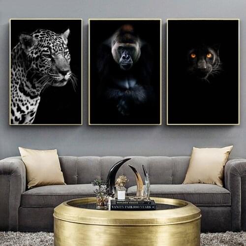 Elephant Zebra Lion Giraffe Black White Animal Canvas Painting Wall Art Prints and Posters Home Pictures Wall Nordic Decoration