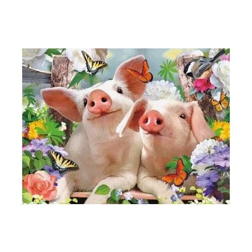 Picture By Numbers Resins Animals Pig 5D Diy Diamond Painting Beads Embroidery Sale Resin Christmas Decor