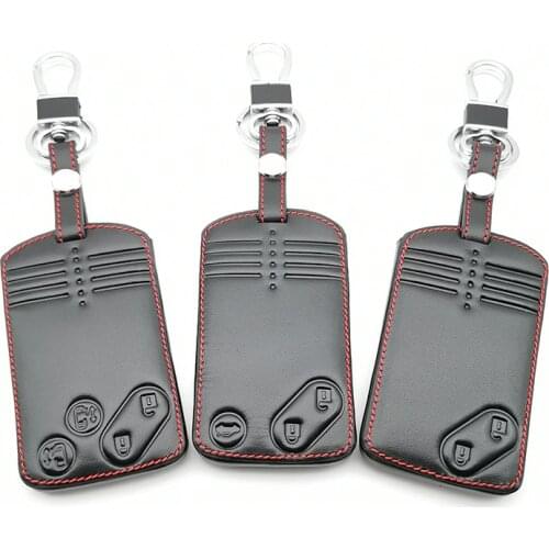 2/3/4 Buttons Remote Card Key Leather Cover For Mazda 2 3 5 Premacy Miata 6 8 RX8 MX5 M8 CX-7 CX-9 Verisa MPV Protector Fob