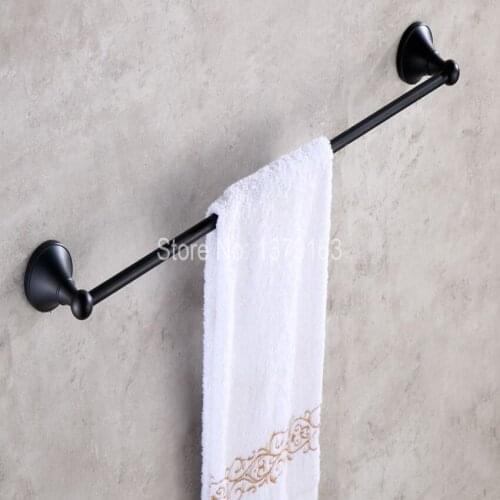 Black Oil Rubbed Brass Bathroom Accessory Wall Mounted Bathroom Single Towel Rail Holder Rack Bar aba853