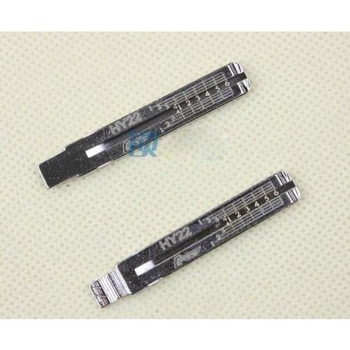 HY22 Engraved Line Key Blade For Hyundai ix35 Kia Sportage Scale Shearing Teeth Cutting Key Blank 2 IN 1 (No 77)