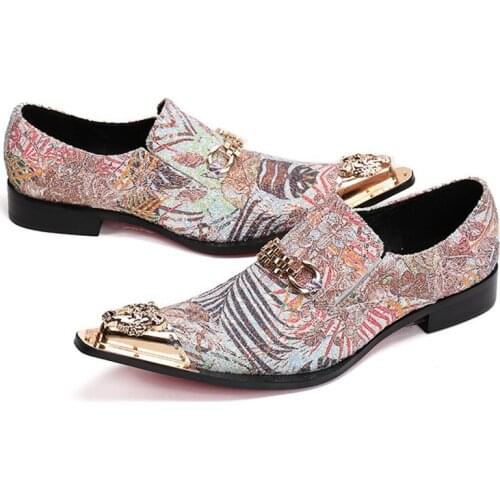 Metal Pointy Toe Real Leather Oxfords Men Shoes New Oxfords Slip-on Loafers Casual Flats Size 46 men new fashion flat shoes