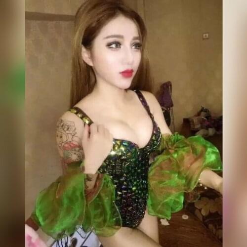 New Wizard of Oz Cosplay Costume Rhinestone Jumpsuit Sexy Nightclub Body Suit Theme Party Festival Outfits Stage Costume VDB917