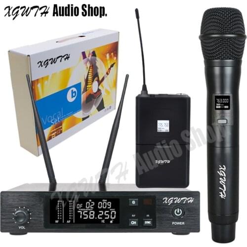 QLX GLX-D 24 Style UHF Professional Stage Karaoke Lavalier Headset Handheld Body-Pack Transmitter Wireless Microphone System