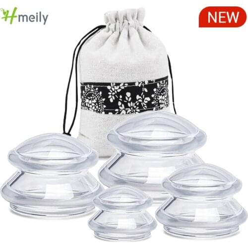 Transparent Silicone Banks Vacuum Massage Cupping Glasses Suction Cup Masajeador Ventosa AntiCellulite Deep Tissue Facial Relax