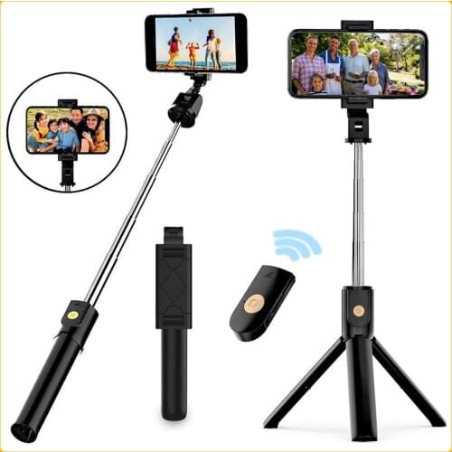 K06 Selfie Stick 3 in 1 Detachable Selfie Stick Tripod Baseus with Extendable Bluetooth Wireless Remote Holder For Smartphone