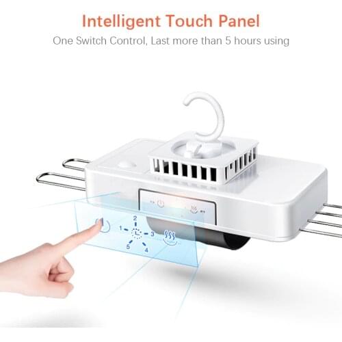 Foldable Electric Clothes Hanger Smart Timing Dryer Suit Underwear Shoes Drying Warm Cold Wind Dryer with Child Lock Clothe Clip