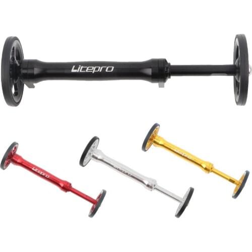 Telescopic Rod For Brompton Litepro Easy Wheel & Extension Rod For Brompton Rear Cargo Rack Easywheel Telescopic Rod