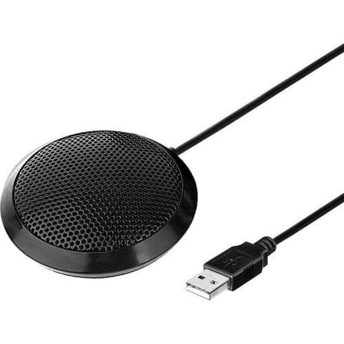USB Conference Microphone 360 Degree Omnidirectional Condenser PC Microphones USB2.0 Plug 1.8 m for Video Meeting Gaming Chating