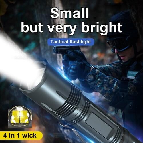 USB Rechargeable Powerful Tactical Flashlight 18650 XHP50 Torch light High Power Mini Led flashlights for Hunting Camping Work