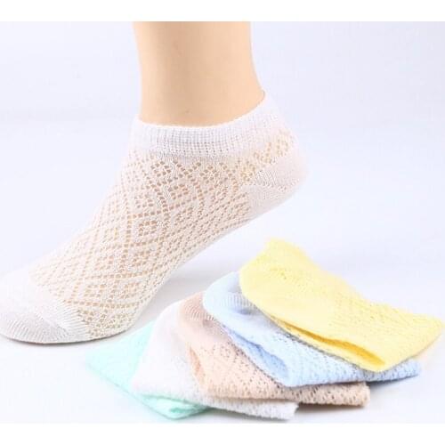 Spring and summer childrens socks cotton shallow mouth thin boys and girls boat socks
