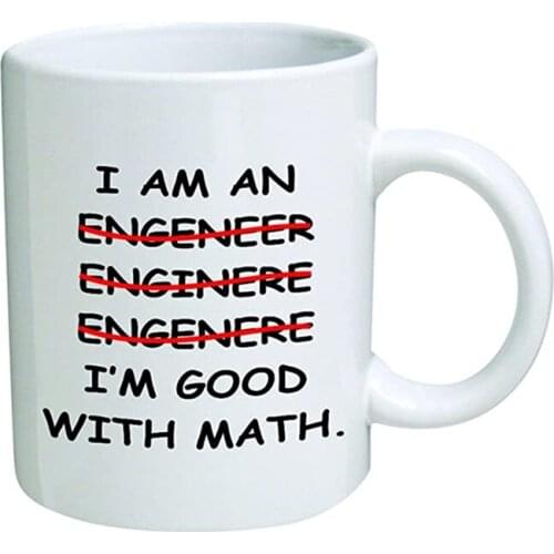 Funny Coffee Mugs and Cups I AM GOOD WITH MATH White Ceramic Tea Milk Beer Mug Eco Friendly Drinkware Cup Unique Office Gifts
