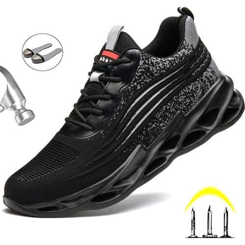 Work Boots Safety Steel Toe Shoes Men Safety Shoes Work Sneakers Indestructible Work Shoes For Men Steel Toe Cap Work Male Shoes